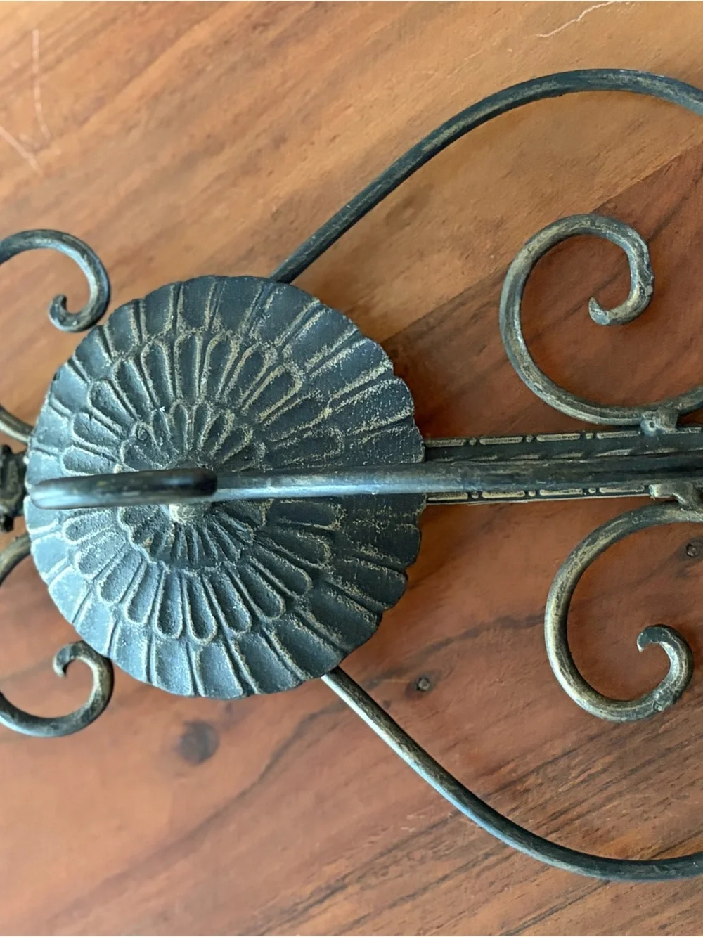 Decorative Black metal goth witchy wall hung candle holder